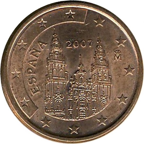 Испания 1 Евро цент (2007) KM#
