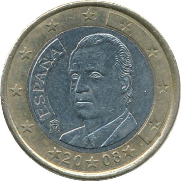 Spain 1 Euro (2008) KM#