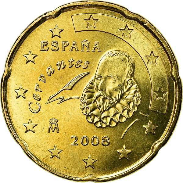 Spain 20 Euro cent (2008) KM#