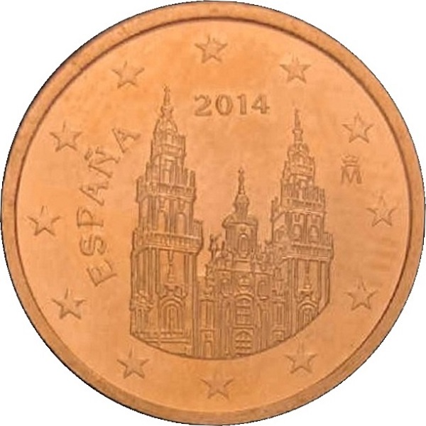 Испания 1 Евро цент (2014) KM#