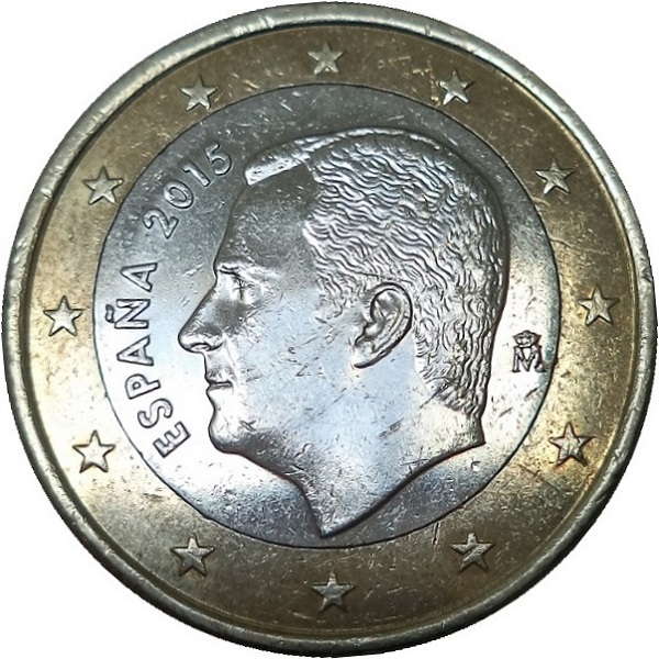 Испания 1 Евро (2015) KM#