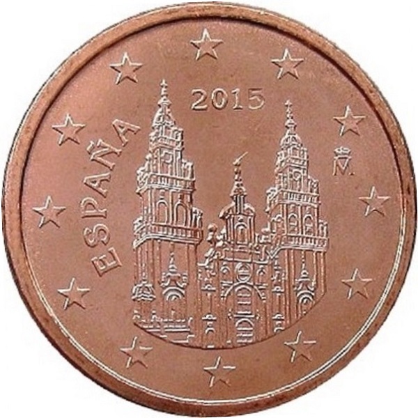Испания 1 Евро цент (2015) KM#