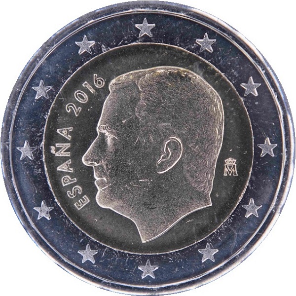 Испания 2 Евро (2016) KM#