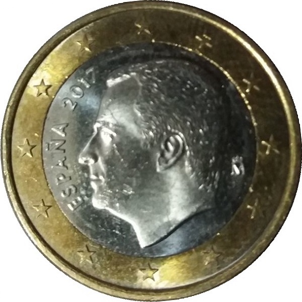 Испания 1 Евро (2017) KM#