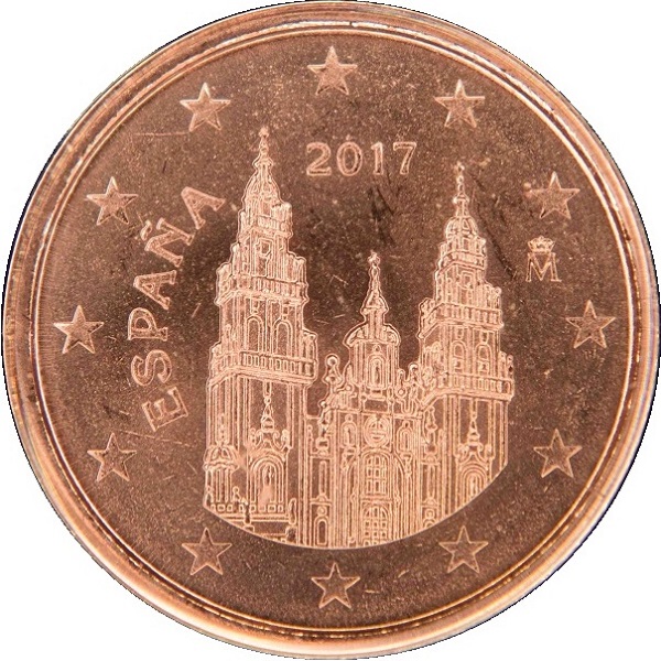 Испания 1 Евро цент (2017) KM#