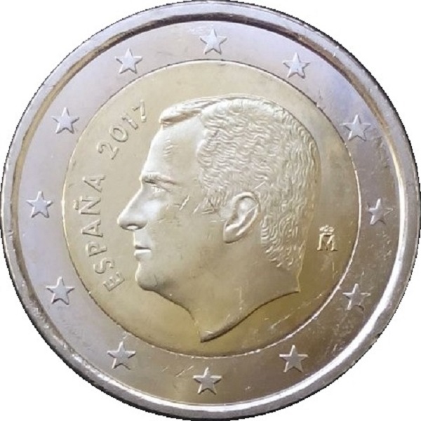 Испания 2 Евро (2017) KM#