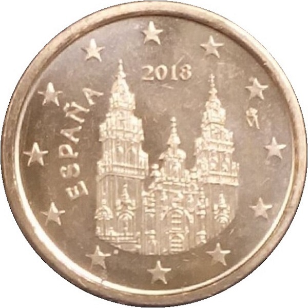 Испания 1 Евро цент (2018) KM#