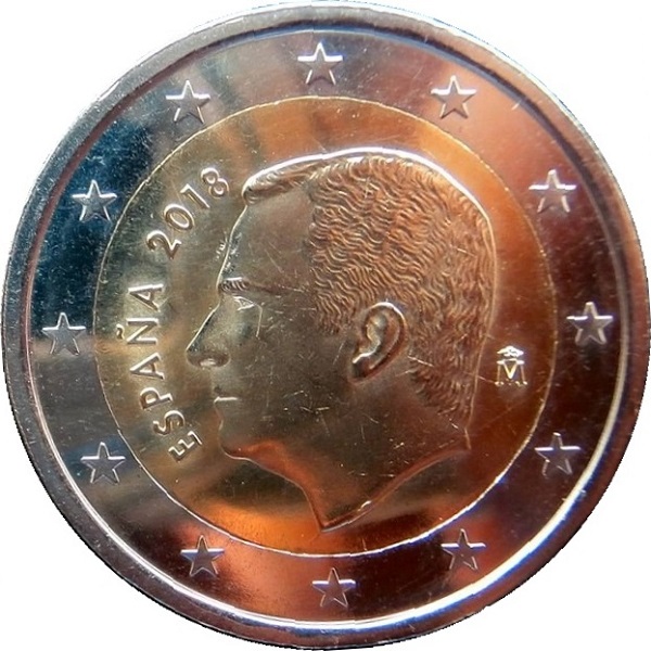 Испания 2 Евро (2018) KM#