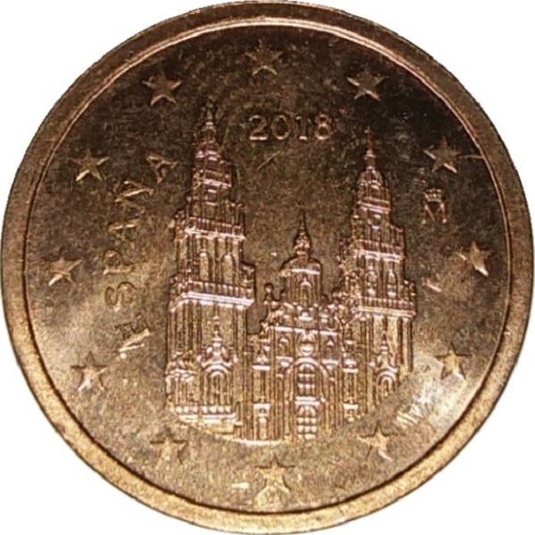 Испания 2 Евро цент (2018) KM#