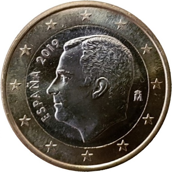 Испания 1 Евро (2019) KM#