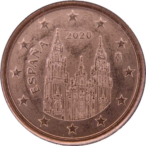 Испания 1 Евро цент (2020) KM#