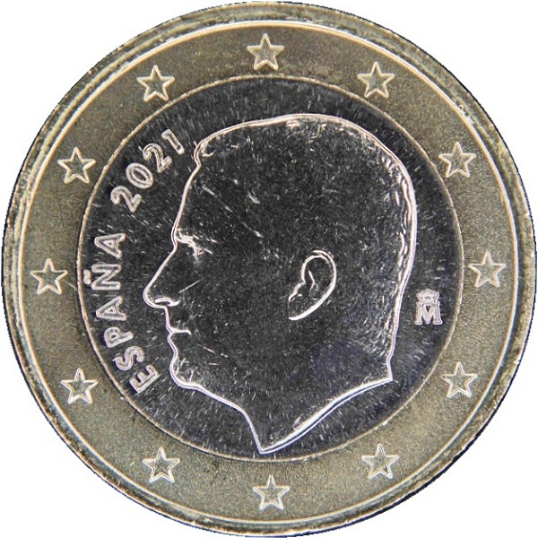 Испания 1 Евро (2021) KM#