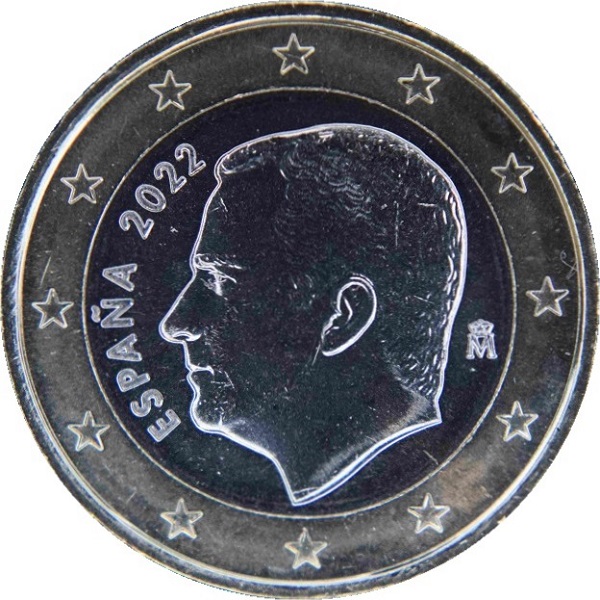 Испания 1 Евро (2022) KM#