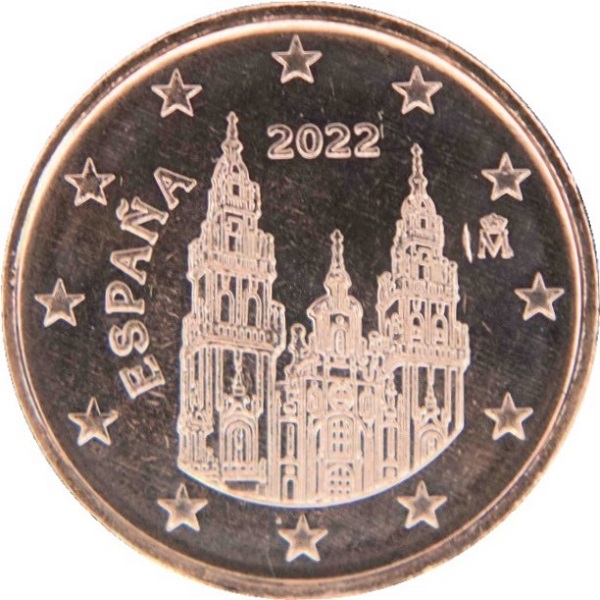 Испания 1 Евро цент (2022) KM#