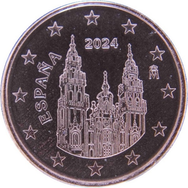 Spain 1 Euro cent (2024) KM#