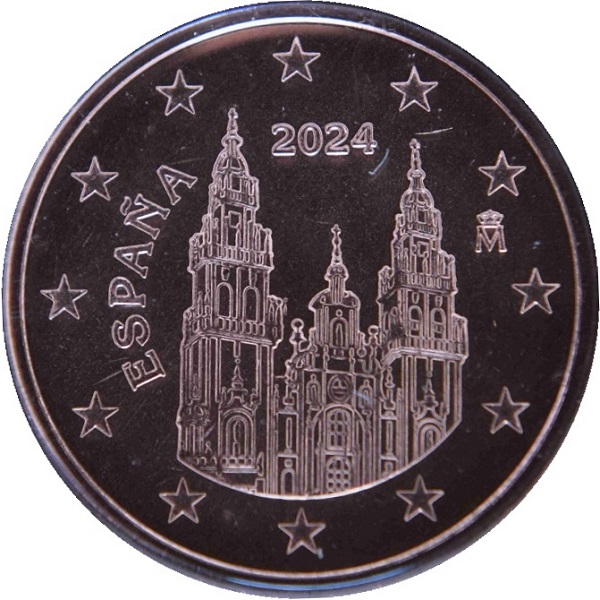 Spain 2 Euro cent (2024) KM#
