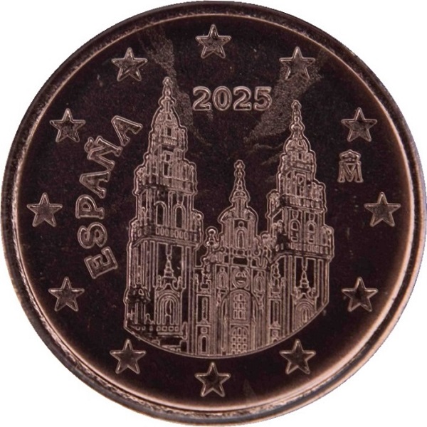 Испания 1 Евро цент (2025) KM#