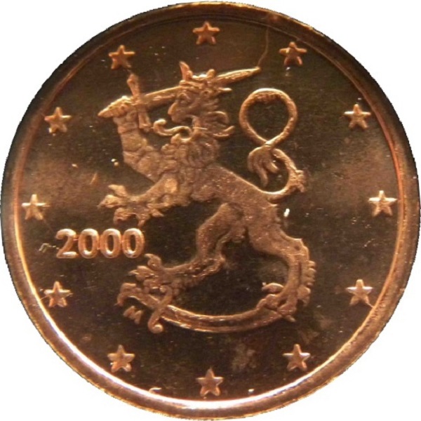 Финляндия 1 Евро цент (2000) KM#