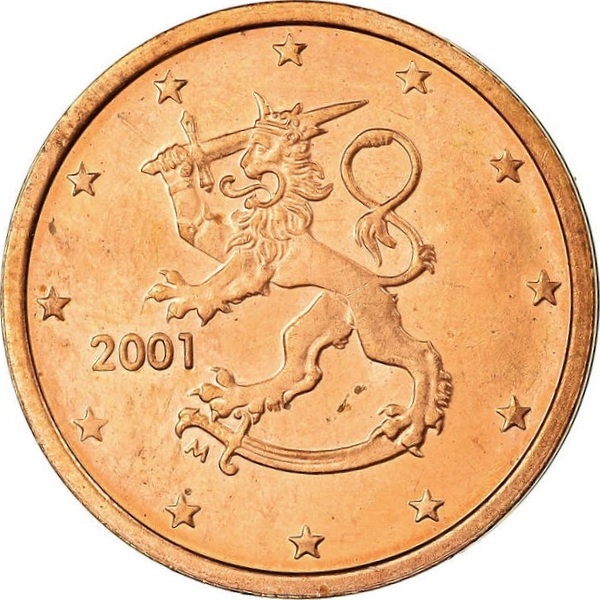 Финляндия 2 Евро цент (2001) KM#
