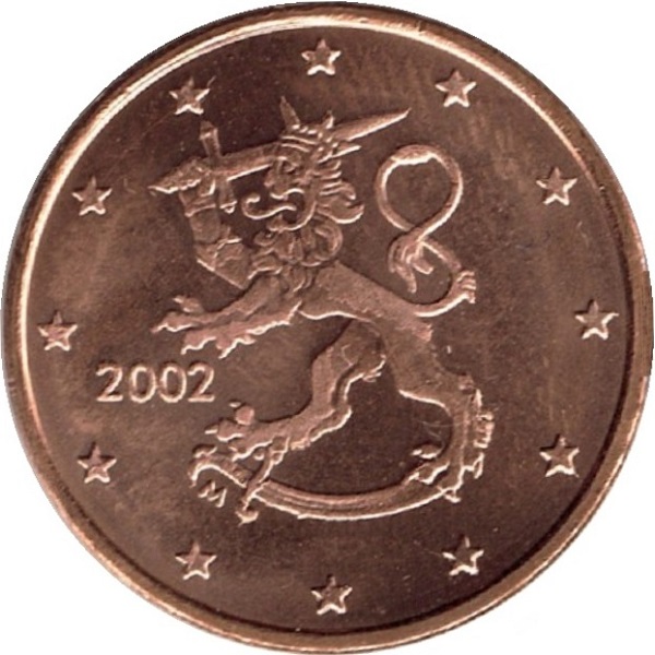 Finland 1 Euro cent (2002) KM#