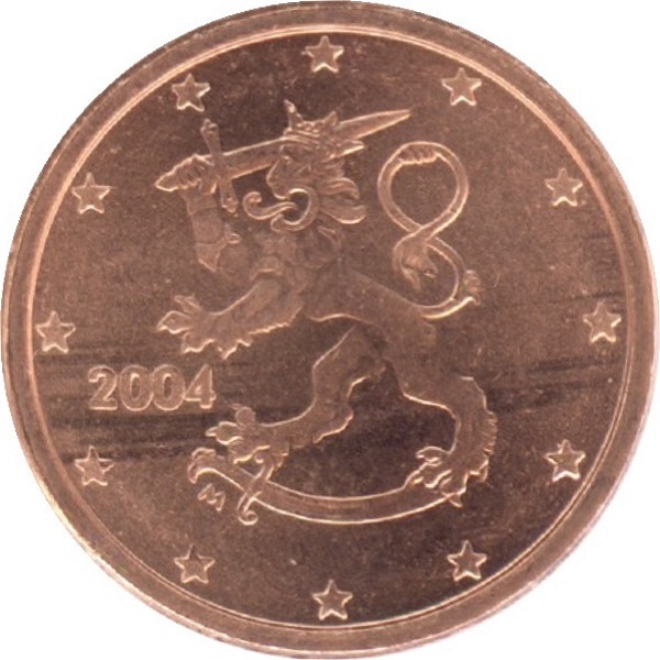 Финляндия 1 Евро цент (2004) KM#