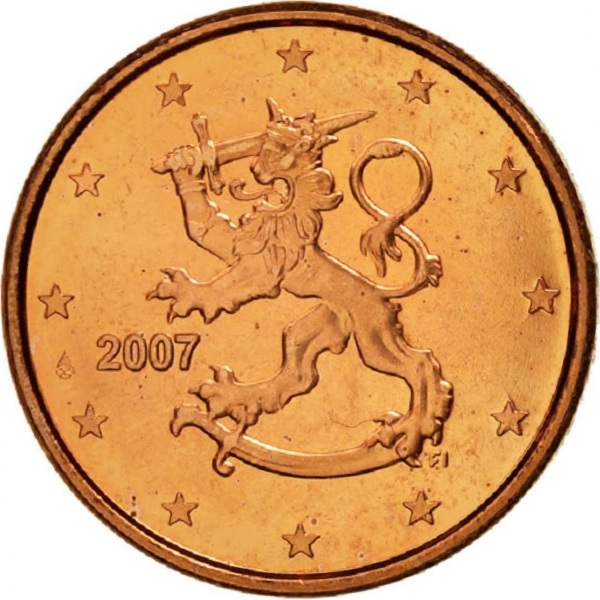 Финляндия 1 Евро цент (2007) KM#