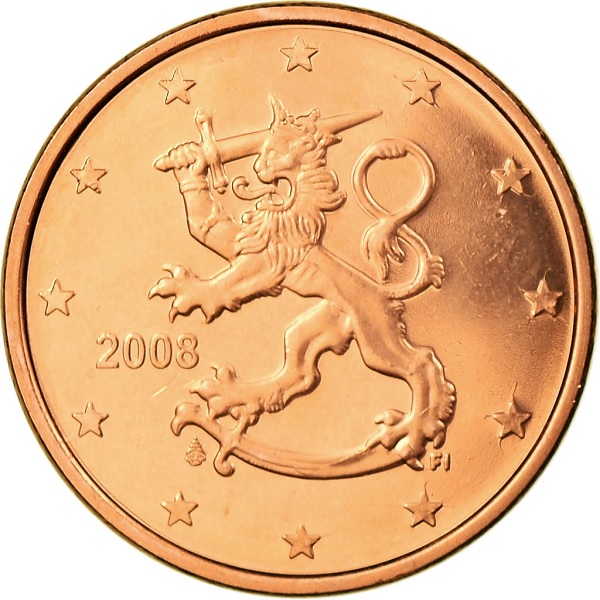 Финляндия 5 Евро цент (2008) KM#