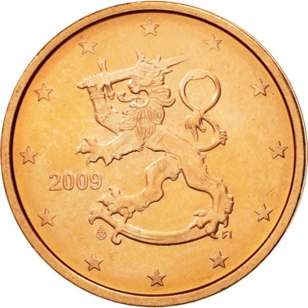 Финляндия 2 Евро цент (2009) KM#