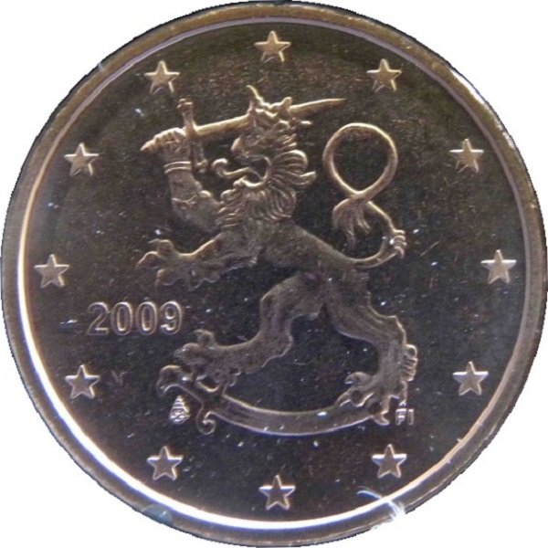 Финляндия 5 Евро цент (2009) KM#