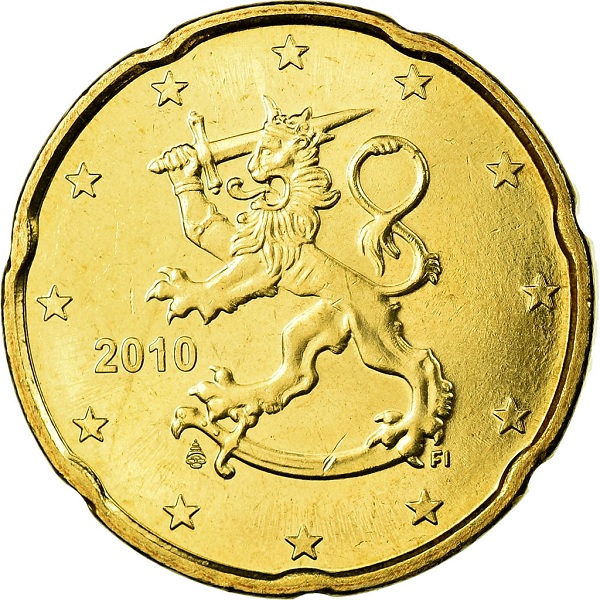 Финляндия 20 Евро цент (2010) KM#