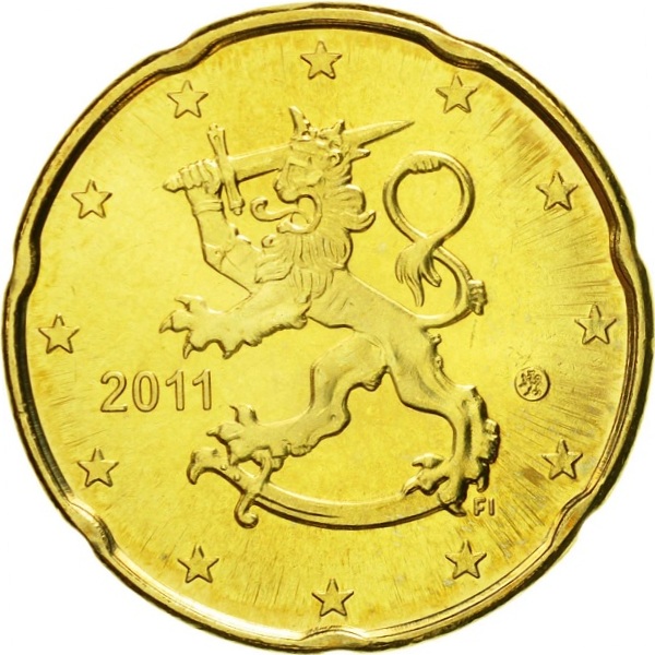 Финляндия 20 Евро цент (2011) KM#