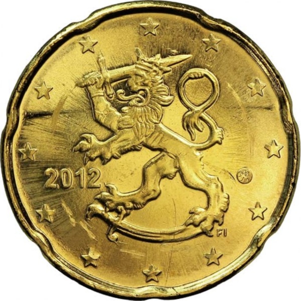 Финляндия 20 Евро цент (2012) KM#