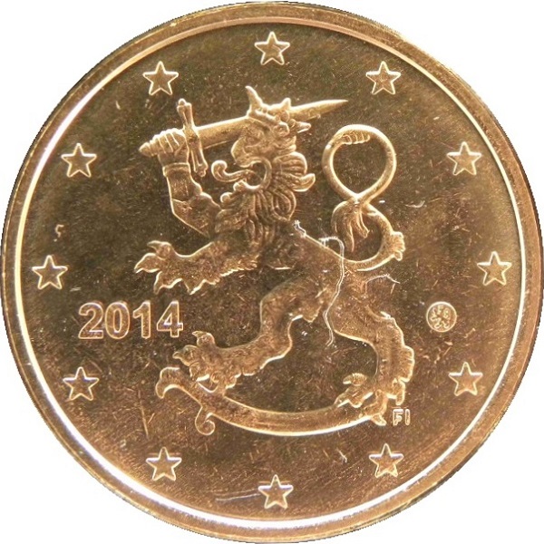 Финляндия 5 Евро цент (2014) KM#
