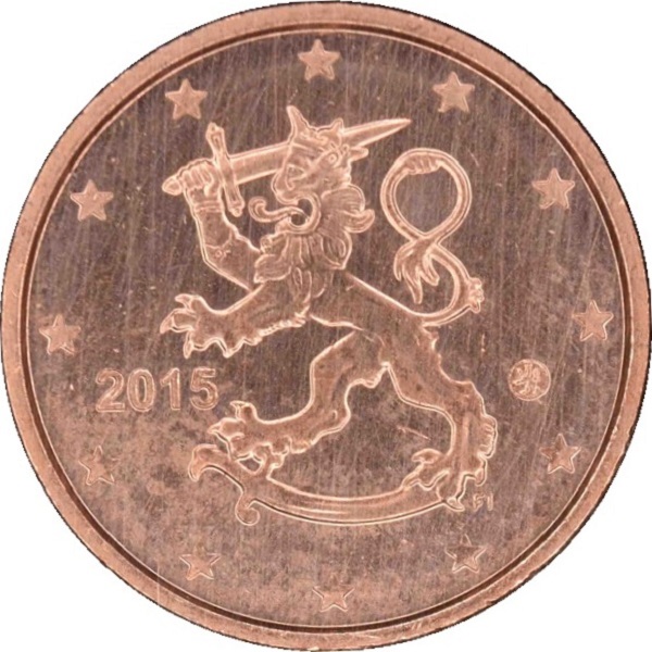 Финляндия 2 Евро цент (2015) KM#