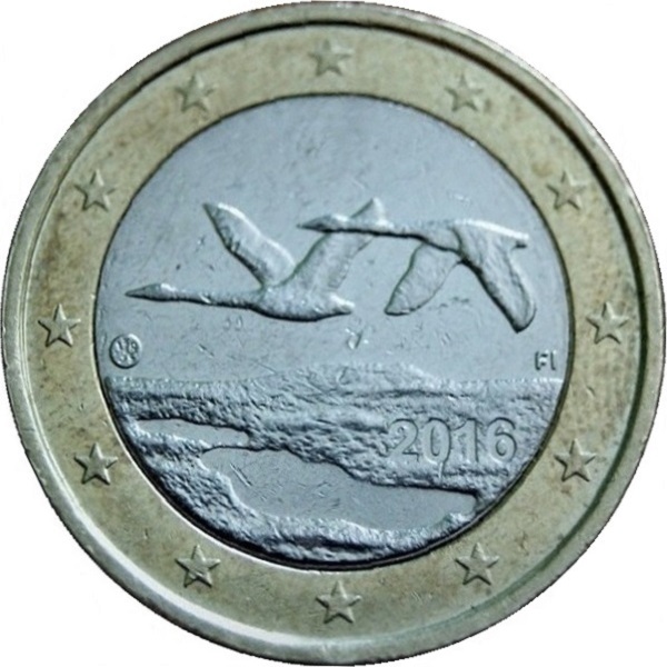 Финляндия 1 Евро (2016) KM#