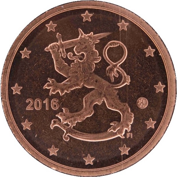 Финляндия 2 Евро цент (2016) KM#