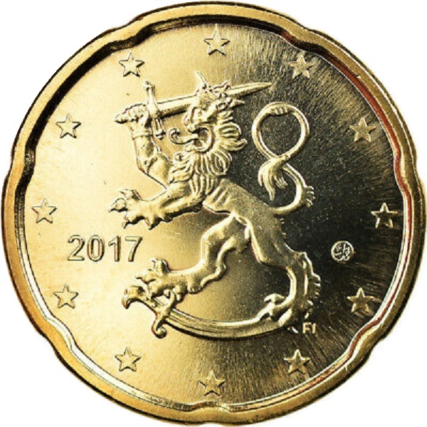 Финляндия 20 Евро цент (2017) KM#