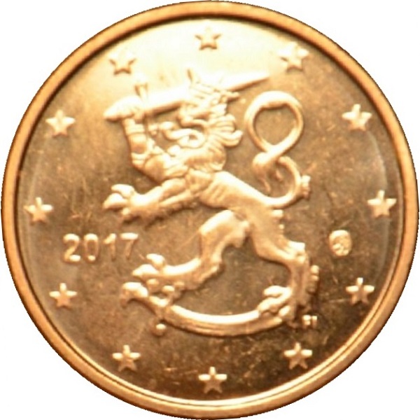Финляндия 5 Евро цент (2017) KM#
