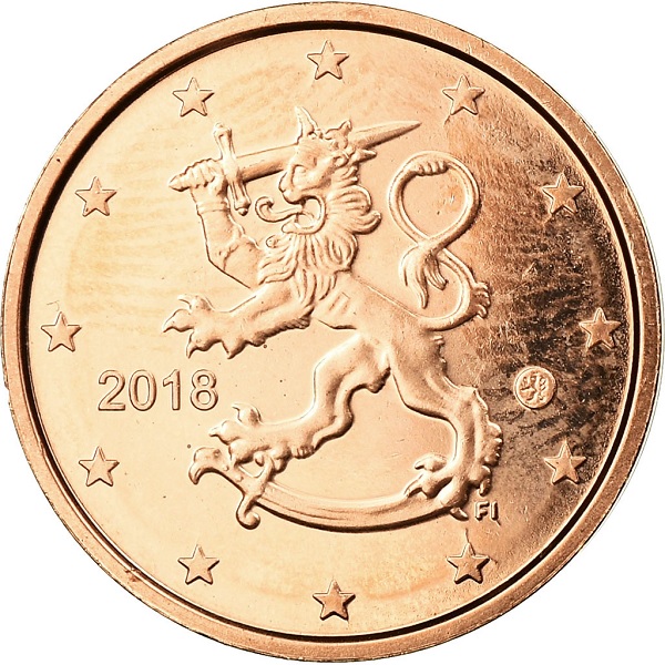 Финляндия 2 Евро цент (2018) KM#