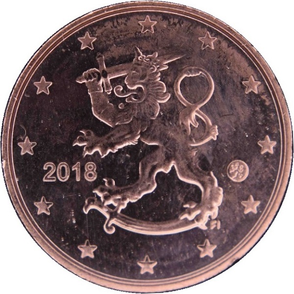 Финляндия 5 Евро цент (2018) KM#