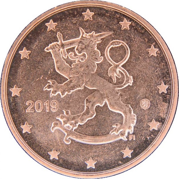 Finland 5 Euro cent (2019) KM#