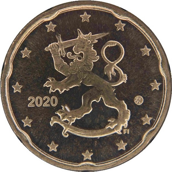 Финляндия 20 Евро цент (2020) KM#