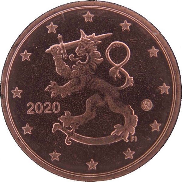 Финляндия 2 Евро цент (2020) KM#