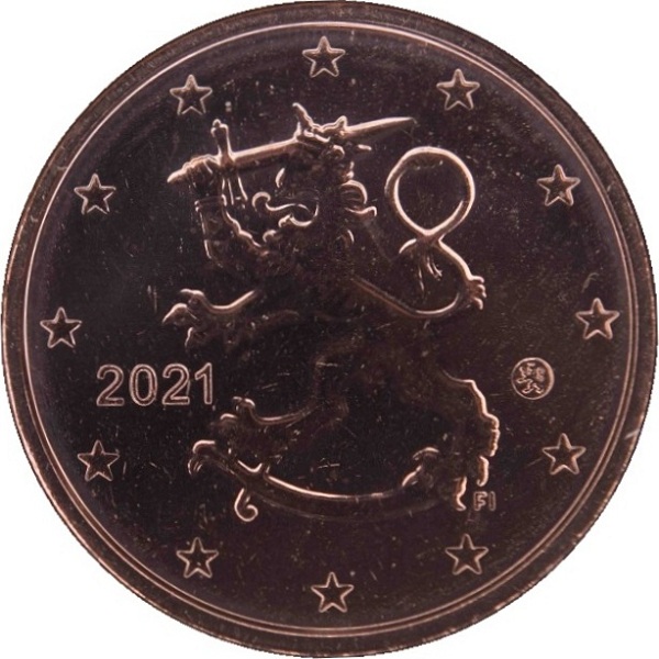 Финляндия 2 Евро цент (2021) KM#
