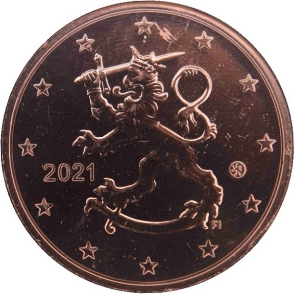 Финляндия 5 Евро цент (2021) KM#