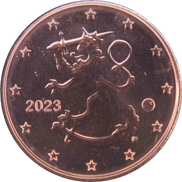 Финляндия 1 Евро цент (2023) KM#