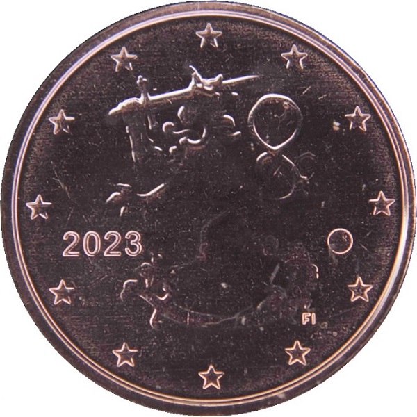 Финляндия 2 Евро цент (2023) KM#