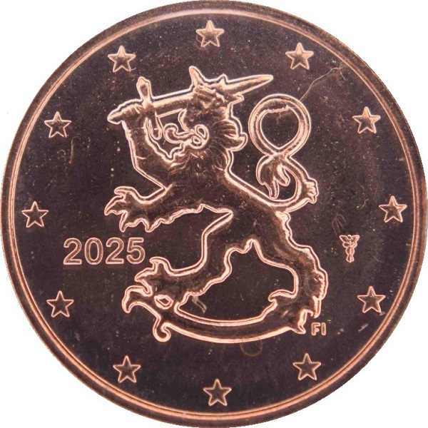 Finland 1 Euro cent (2025) KM#