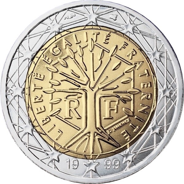 France 2 Euro (1999) KM#