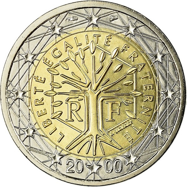 Франция 2 Евро (2000) KM#